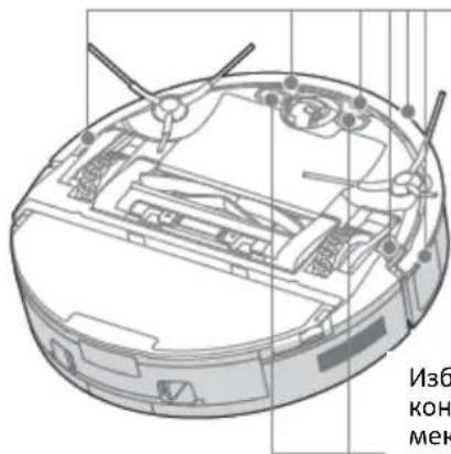 Heinner HRVC-MAI52BK - Сензорът и контактите за зареждане - 1