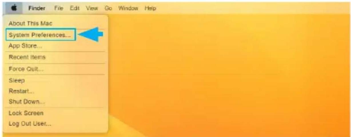 About This Mac System Preferences... App Store... Recent Items Force Quit... Sleep Restart... Shut Down... Lock Screen Log Out User...