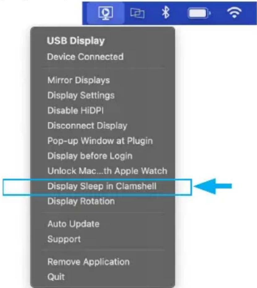 USB Display Device Connected Mirror Displays Display Settings Disable HiDPI Disconnect Display Pop-up Window at Plugin Display before Login Unlock Mac...th Apple Watch Display Sleep in Clamshell Display Rotation Auto Update Support Remove Application Quit