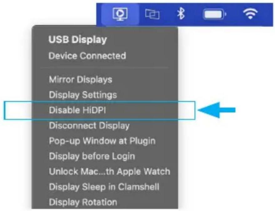 USB Display Device Connected Mirror Displays Display Settings Disable HiDPI Disconnect Display Pop-up Window at Plugin Display before Login Unlock Mac...th Apple Watch Display Sleep in Clamshell Display Rotation