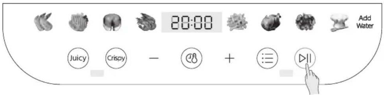 20:00 Juicy Crispy - + ÷ Add Water