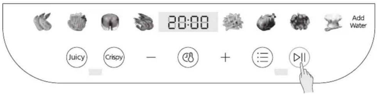 20:00 Juicy Crispy - + ≡ ▷II Add Water
