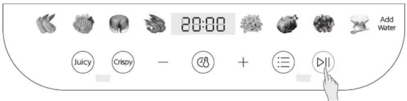 20:00 Juicy Crispy - + ≡ ▷II Add Water
