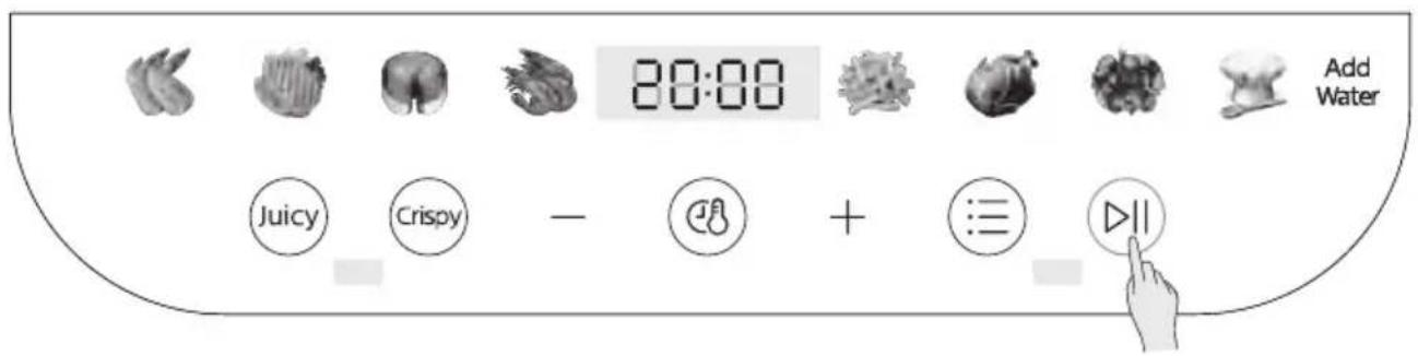 20:00 Juicy Crispy - + ≡ ▷II Add Water