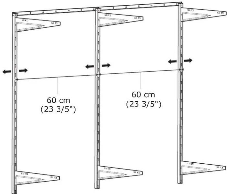 60 cm (23 3/5") 60 cm (23 3/5"