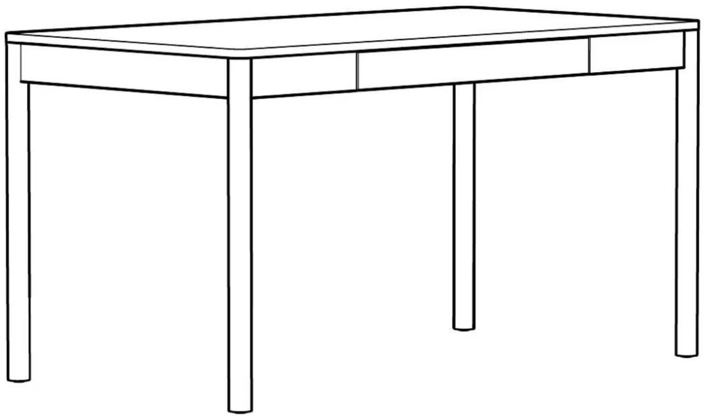 Line drawing of a simple four-legged table with legs and a flat top (no text or symbols)