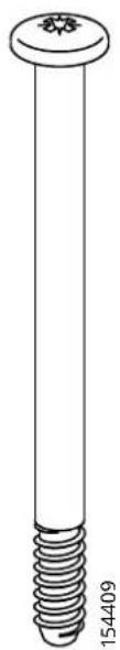 Technical line drawing of a screw with threaded base and circular head (no text or symbols)