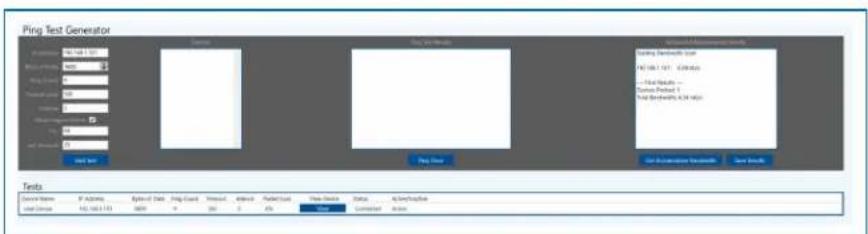 Ping Test Generator Test Name: IP Address, System Of Data, Ping Count, Version, Address, Product List, Type Name, Status, As-Structure Local Server: 142.163.1.153 0000 + 0 - 300 - 5% 4% 100% Connected Active