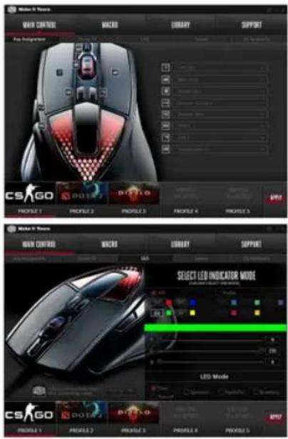 Master X Series MAIN CONTROL MACS LIBRARY SUPPORT Pro Polygromer CS:GO PROPLE 1 PROPLE 2 PROPLE 3 PROPLE 4 PROPLE 5 Master X Series MAIN CONTROL MACS LIBRARY SUPPORT Select LED INDICATOR MODE CLOTHING CONTACT (RIPR) LED Mode CS:GO PROPLE 1 PROPLE 2 PROPLE 3 PROPLE 4 PROPLE 5