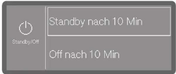 Standby/Off Standby nach 10 Min Off nach 10 Min