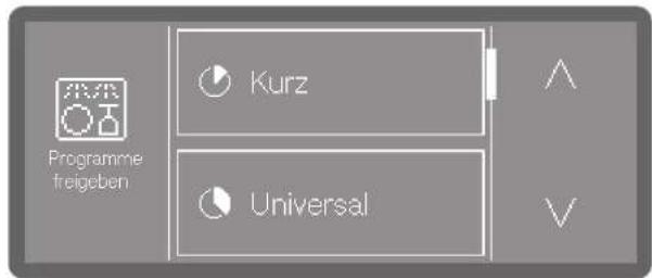 Programme freigeben Kurz Universal