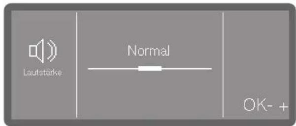 Lautstärke Normal OK- +