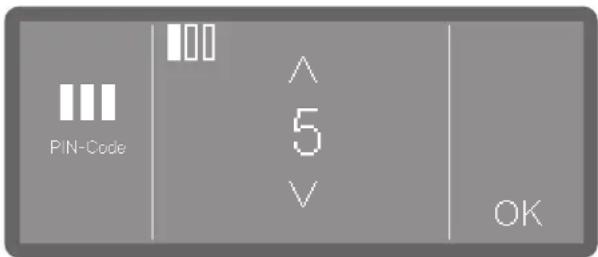 PIN-Code 5 V OK