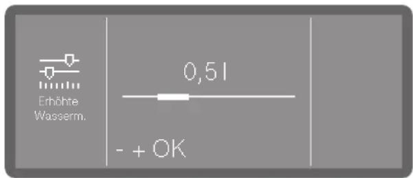 Erhöhte Wasserm. 0,51 - + OK