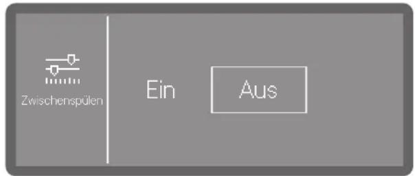 Zwischenspülen Ein Aus