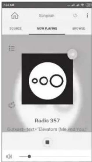 7:24 AM Sangean SOURCE NOW PLAYING BROWSE Radio 357 Outkard-text="Elevators (Me And You)" (0) —●