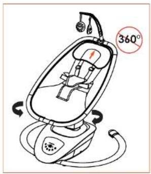 Baby Trend NuMotion Infinity Swing - 5) SEAT ROTATION: - 1