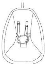 Baby Trend NuMotion Infinity Swing - Seat belt installation method: - 1