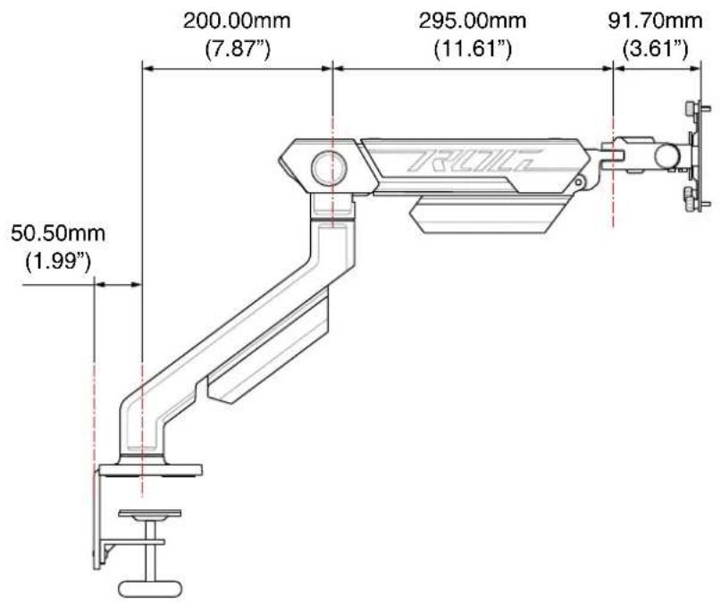 200.00mm (7.87") 295.00mm (11.61") 91.70mm (3.61") 50.50mm (1.99)