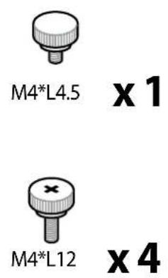 M4*L4.5 x 1 M4*L12 x 4