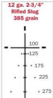 12 ga. 2-3/4" Rifled Slug 385 grain 100 125 175 225 275