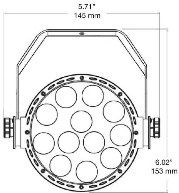 5.71" 145 mm 6.02" 153 mm