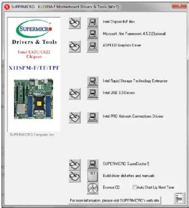 SUPERMICRO X11SPM-F Motherboard Drivers & Tools (Win7) SupRMICRO Drivers & Tools Intel C621/C622 Chip-ct X11SPM-F/TF/TPF SUPRMICRO Computer Inc Intel Chipset INF files Microsoft .Net Framework 4.5.2 (Optional) ASPEED Graphics Driver Intel Rapid Storage Technology Enterprise Intel USB 3.0 Drivers Int…