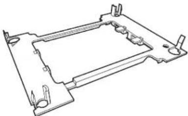 Technical line drawing of a mechanical bracket or frame structure (no text or symbols)