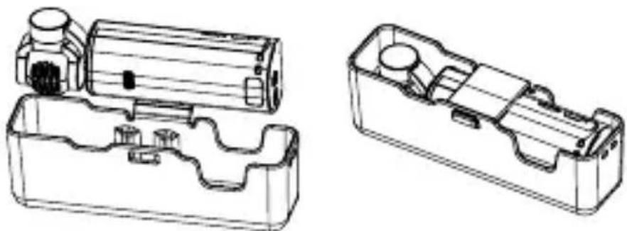 Technical line drawings of two mechanical components with no visible text or symbols