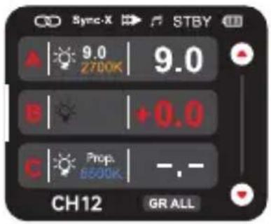 Sync-X STBY 9.0 Z700K 9.0 +0.0 Prop. 8500K - - CH12 GR ALL