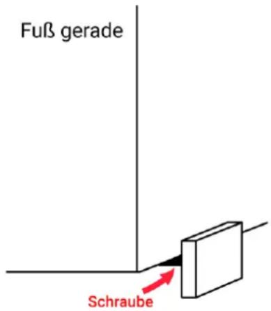 Fuß gerade Schraube