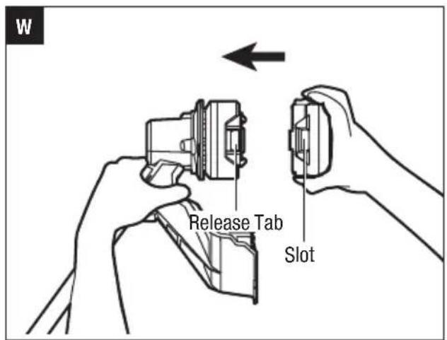 W Release Tab Slot