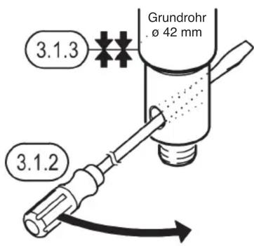 Grundrohr ø 42 mm 3.1.3 3.1.2