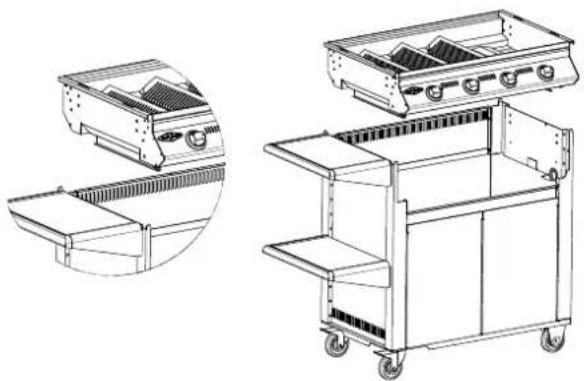 BeefEater Signature 3000E - 17) Lower The Barbecue Into The Cart - 1