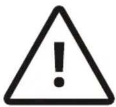 Warning symbol with exclamation mark inside triangle