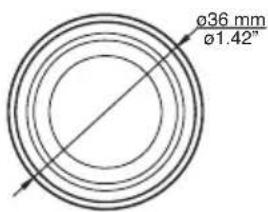 Ø36 mm Ø1.42°