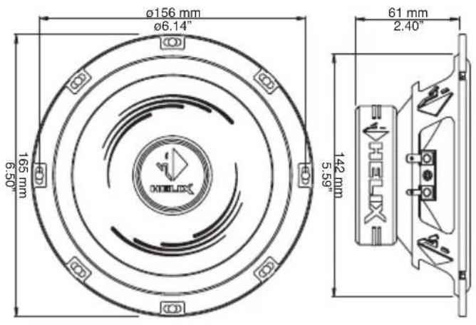 Ø156 mm Ø6.14" 165 mm 6.50" 61 mm 2.40" 142 mm 5.59" XHELEX