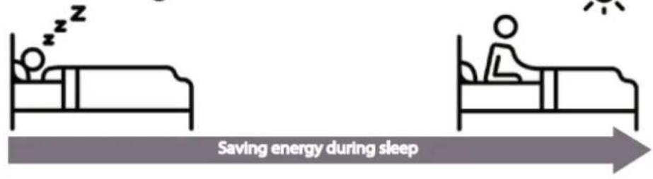 Saving energy during sleep