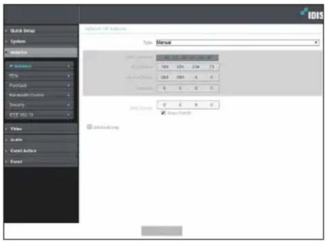 QS#B Setup System Maintenance P Adjusted PCs Purs ball Kanabath Controls Security EQT-MS 16 Video Audio Event Active Event Addout Off-Analyze Type Manual 100 254 334 73 28.5 28.5 4 6 0 0 0 0 Program: 0 0 0 0 □ Defaulting IDIS