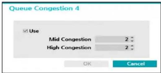 Queue Congestion 4 Use Mid Congestion 2 High Congestion 2 OK Cancel