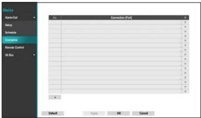 Device Alarm-Out Setup Schedule Connector Remote Control VA Box No. Correction (Port) M M M M M M M M M M M M M M M M M M M M M M M M M M M M M M M M M M M M M M M M M M M M M M M M M M M