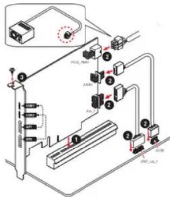 Technical diagram of a network device with labeled components and connections, including USB ports and power lines.