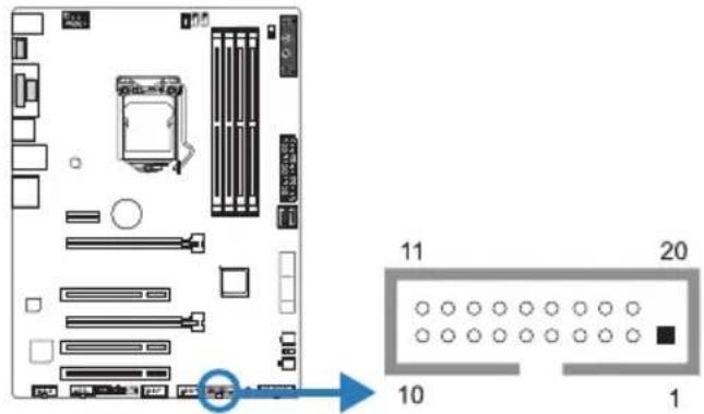 BIOSTAR B150GT5 - JFRONT\_USB3\_1: 前置面板USB 3.0接头 - 1