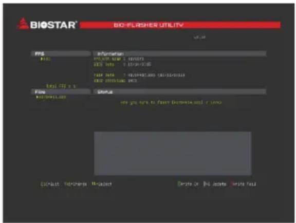 BIOSTAR® BO-FLASHER UTILITY File Name: File Date: 12/07/2013 DOS Value: 1.000/0.000 File Date: 12/07/2013 (12/15/2013) DOS DISTRATO: DOS Status: are you sure to first download and < buy> Default: Download: No Project Delete Or: No Active: Delete You