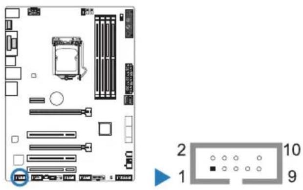 BIOSTAR B150GT5 - F\_AUDIO1: 前置面板音频接头 - 1