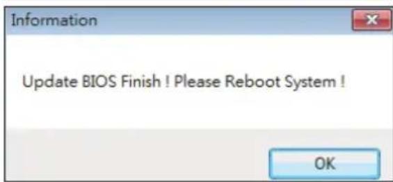 Information Update BIOS Finish ! Please Reboot System ! OK