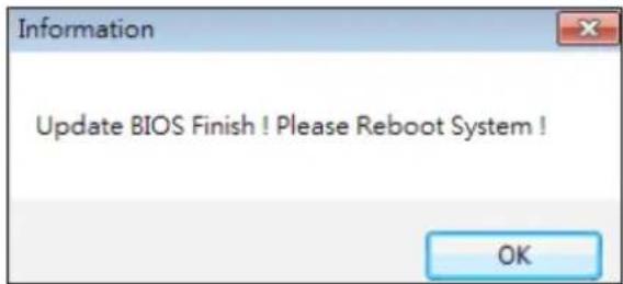 Information Update BIOS Finish ! Please Reboot System ! OK