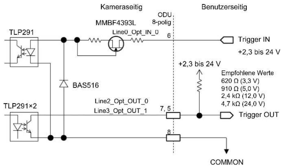 CANON ML-100 EF - Eingabe/Ausgabe des externen Auslösersignals - 2