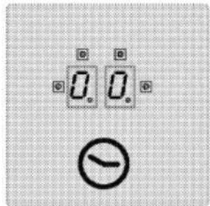 Digital display showing four 0.000 buttons with a clock icon below it