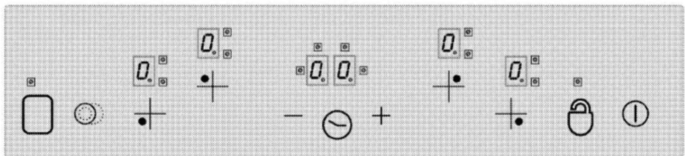 Tecla principal - Tecla de encendido/apagado *Bloqueo de teclas Ajuste de temperatura/Incremento del temporizador Ajuste de temperatura/Reducción del temporizador ** Tecla de selección de segunda/tercera zona de expansión * Activación/desactivación del temporizador ** Activación/desactivación de zona de cocción Controles de selección de zona de cocción